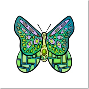 Colourful Abstract Butterfly Posters and Art